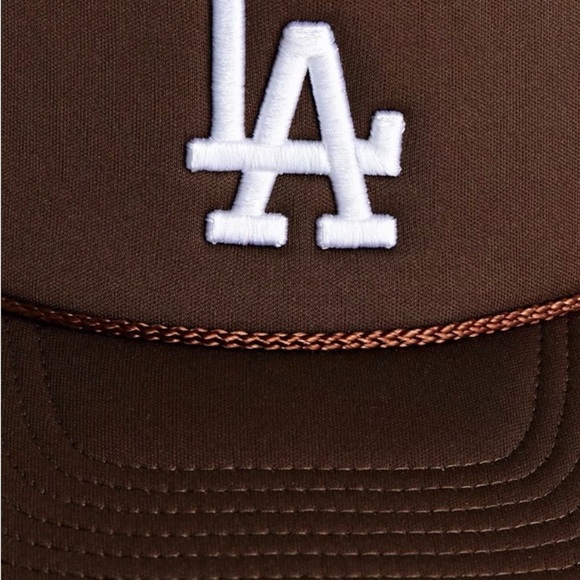 ‘47 Brand LA Dodgers Hat SnapBack Foam Front Mesh Trucker Brown Adjustable - Picture 3 of 4